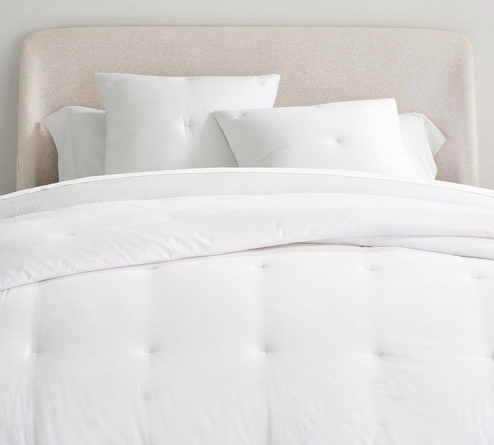 Pottery Barn brushed cotton comforter on a bed