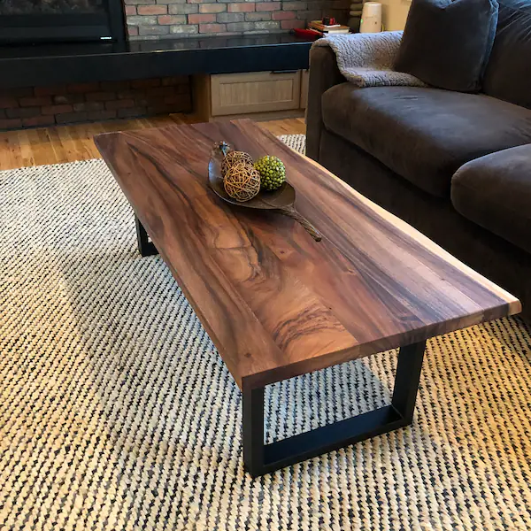 Sustainable coffee table crafted from reclaimed wood