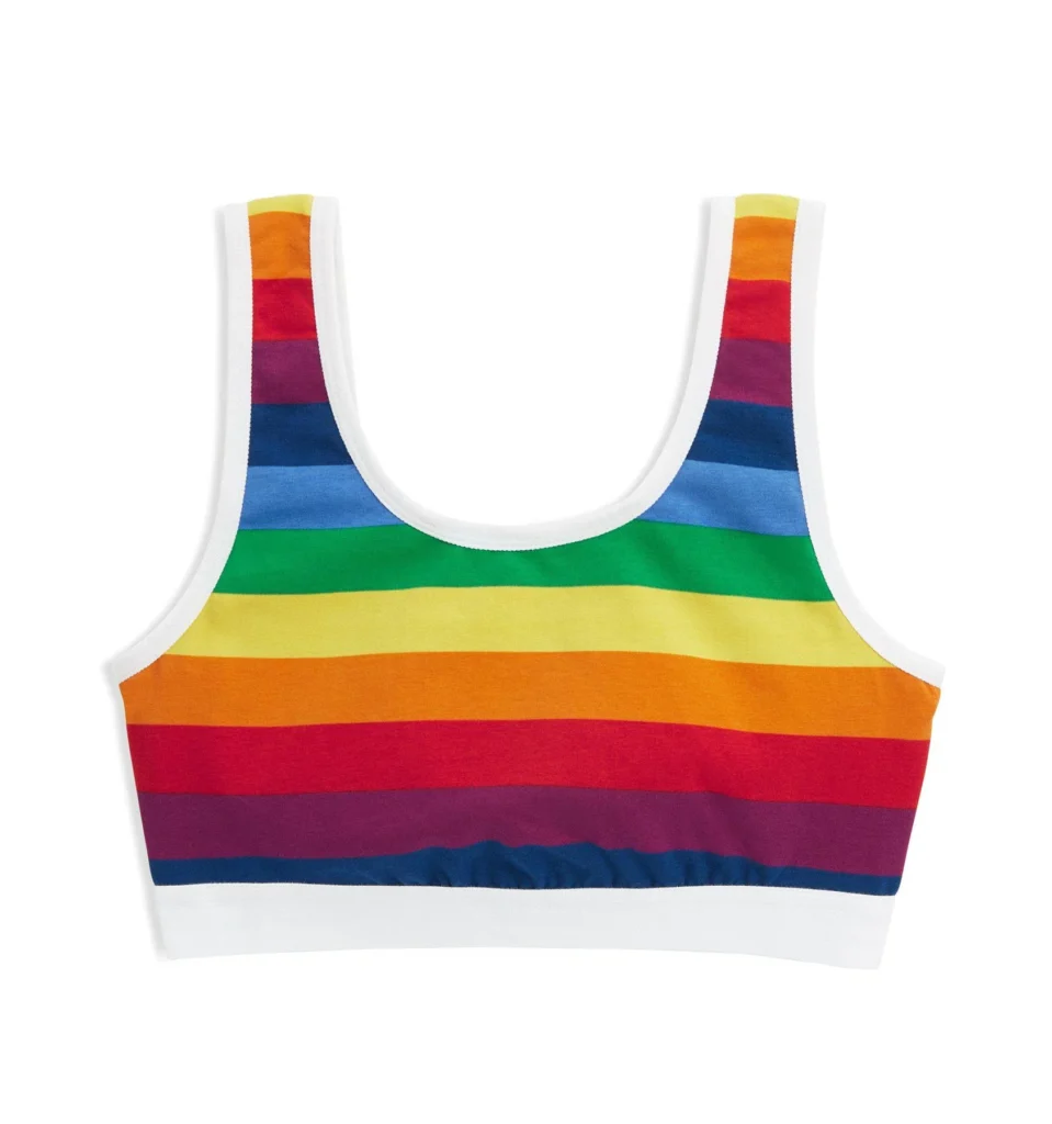BPA Free Rainbow Pride Stripes Bra