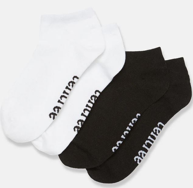 Eco-Friendly Tentree Recycled Socks in black and white 