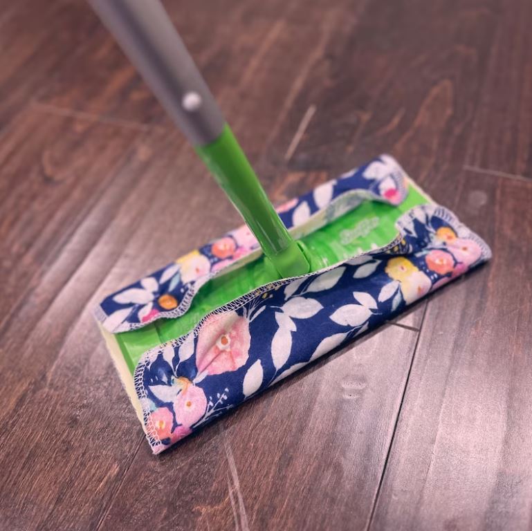 Vibrant Multicolor Reusable Swiffer Pad from Porter Lees at Etsy 