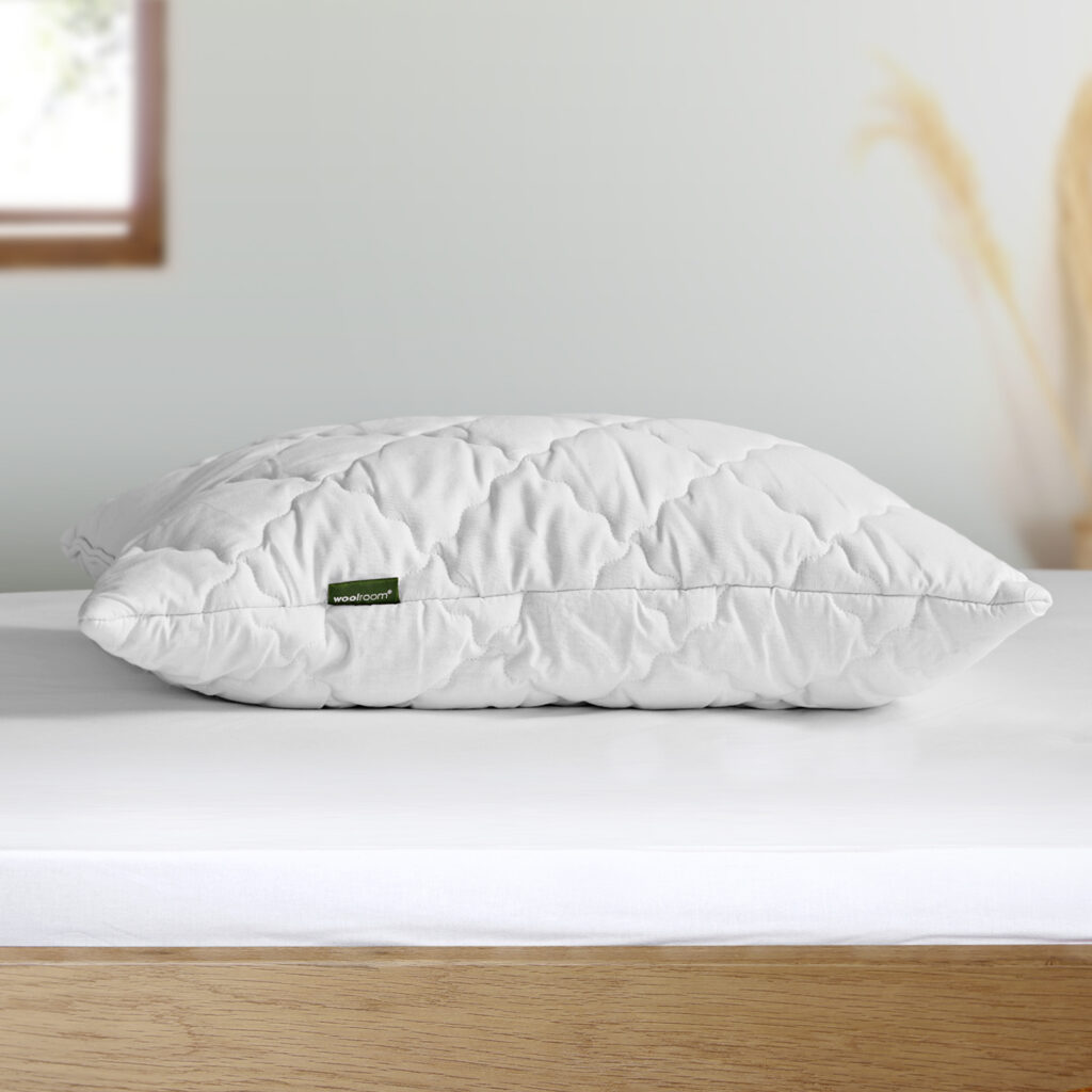 A classic white wool pillow from Woolroom