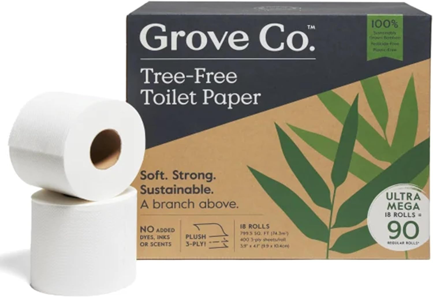 Box of Grove Co. Bamboo Toilet Paper