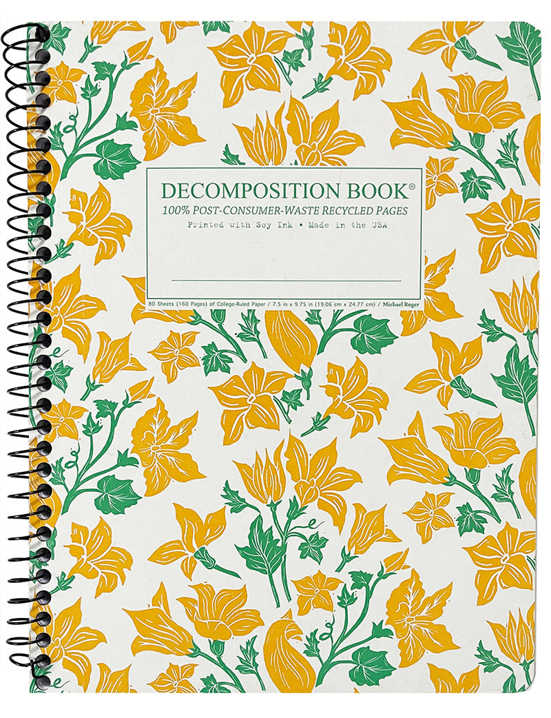 Squash Blossoms Decomposition Book: Your Sustainable Notebook Choice