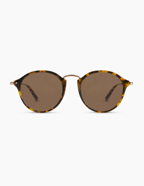 Fawn Tortoise Ryder Polarized Acetate Sunglasses with Brown lenses designed for women.