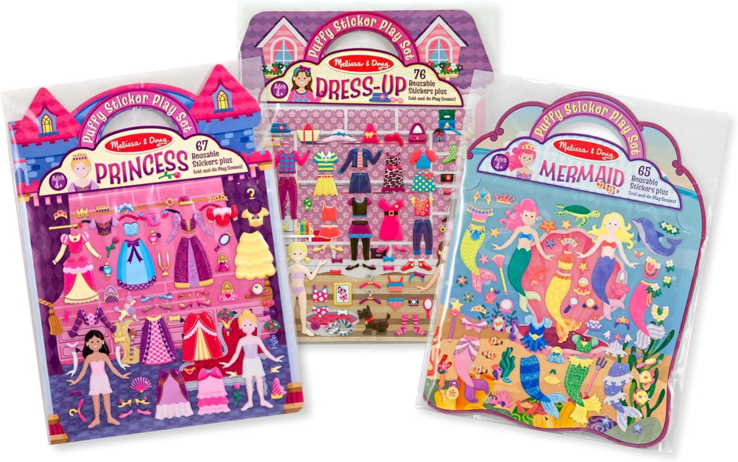 Experience enchantment with the Melissa & Doug Puffy Sticker Activity Book Set – endless adventures await!