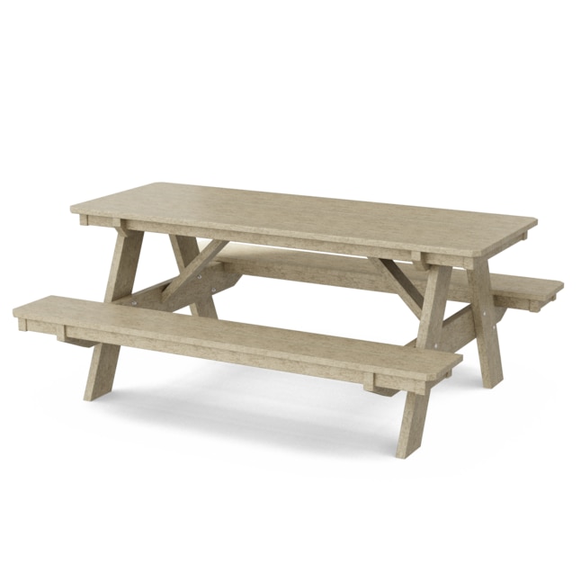 Elevate your outdoor gatherings with the Wildridge 72-in Recycled Plastic Rectangle Picnic Table, blending sustainability with enduring style