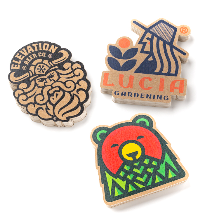 Examples of custom kraft paper sustainable stickers