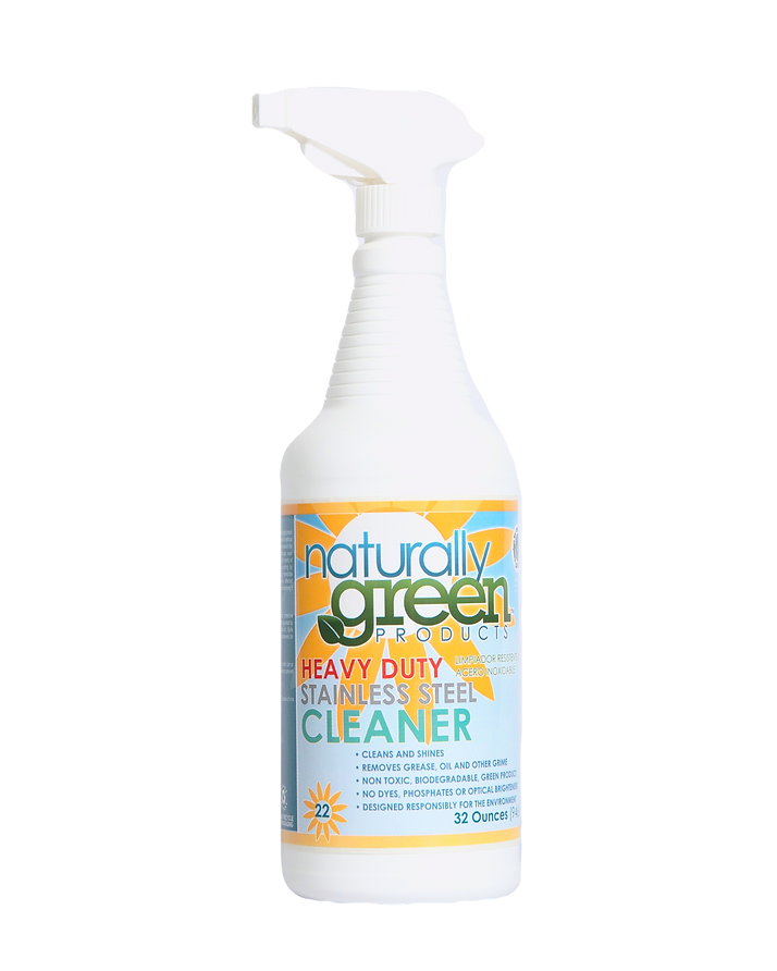 Naturally Green Stainless Steel Cleaner: Tough on Grease, Gentle on the Earth.