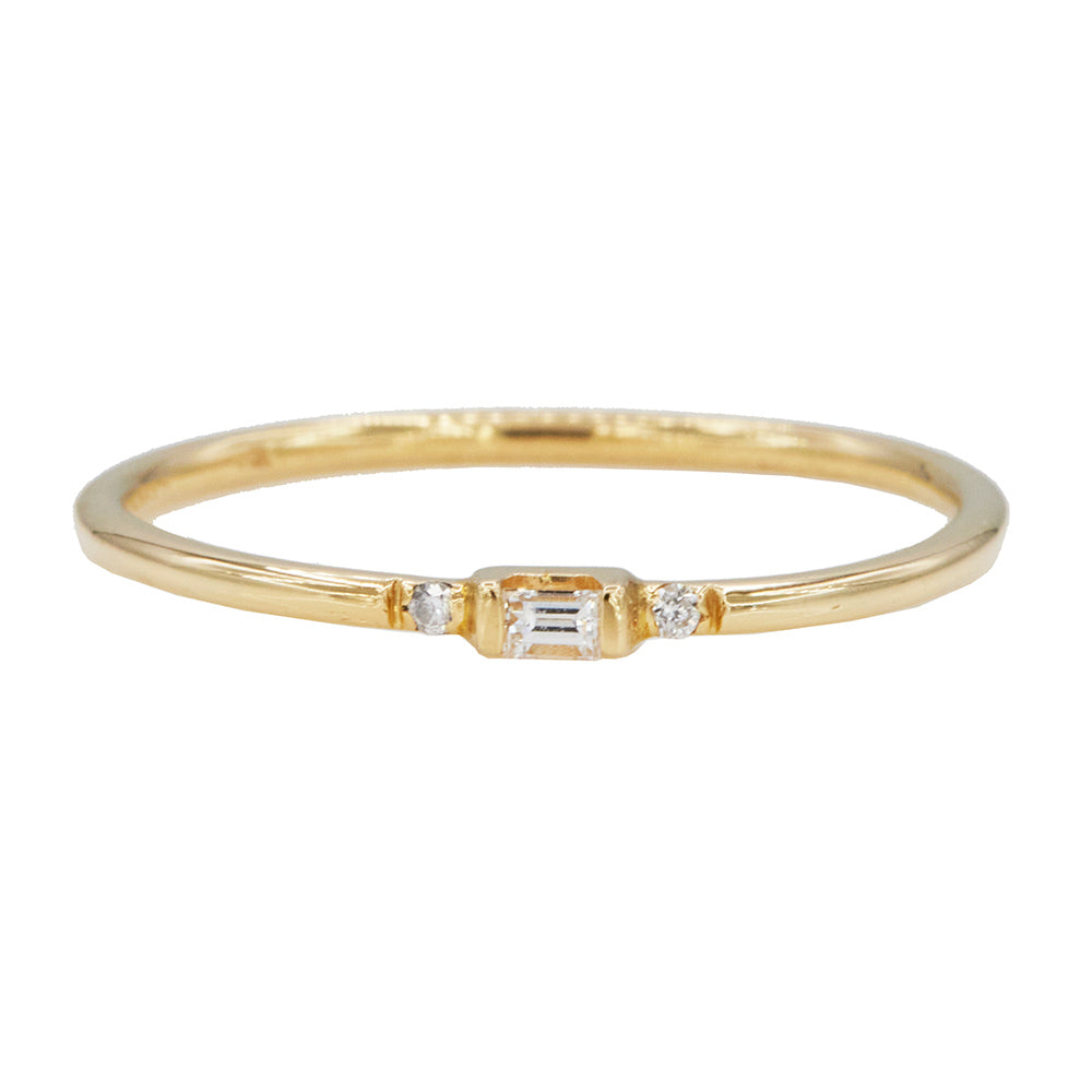 XW Bridal Baguette Diamond Wedding Band – minimalist wedding rings.