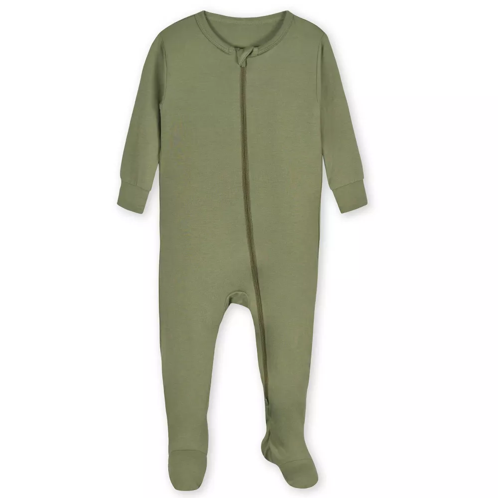 A close up of the eucalyptus pajamas for babies and toddlers from Gerber