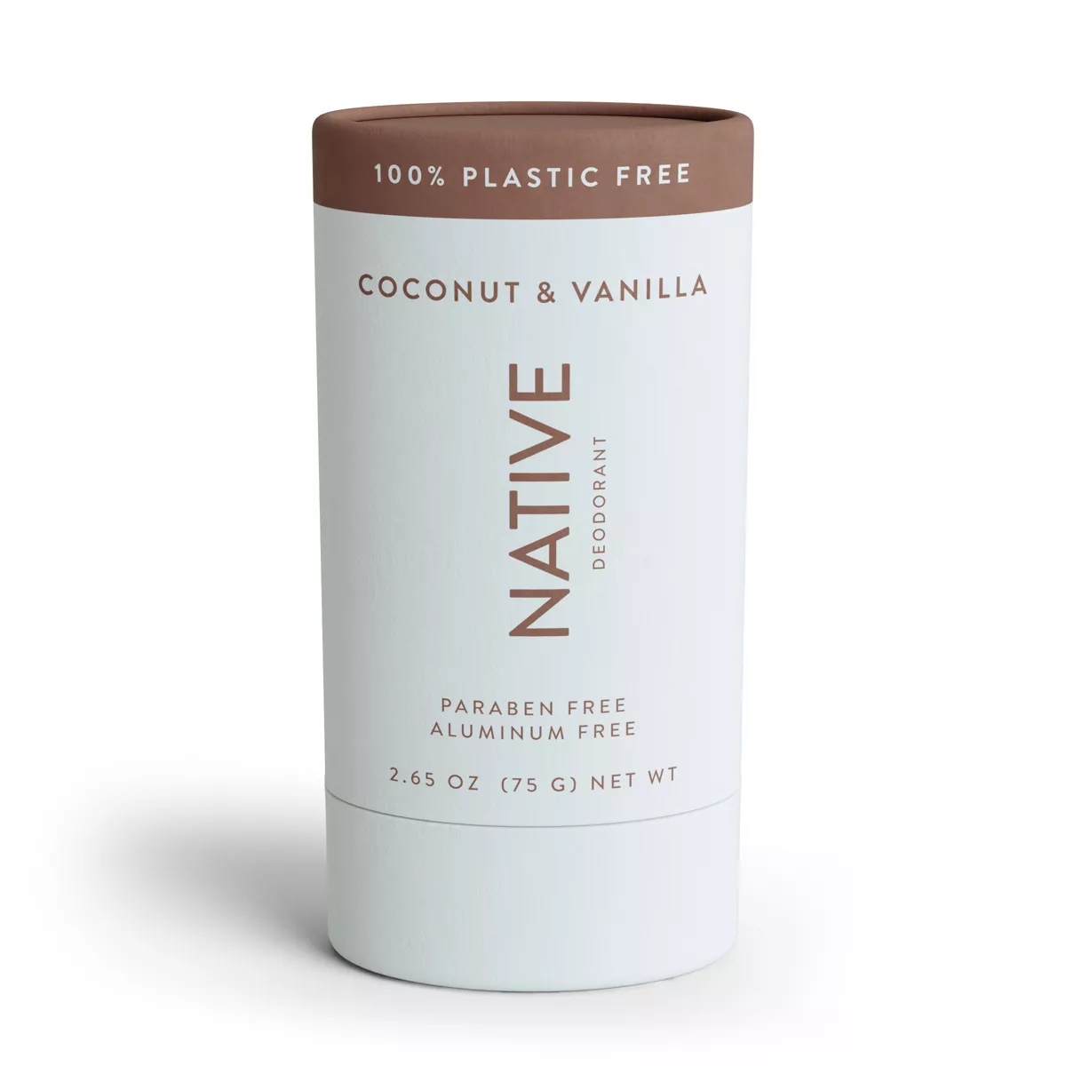 Native Plastic Free Deodorant in coconut and vanilla