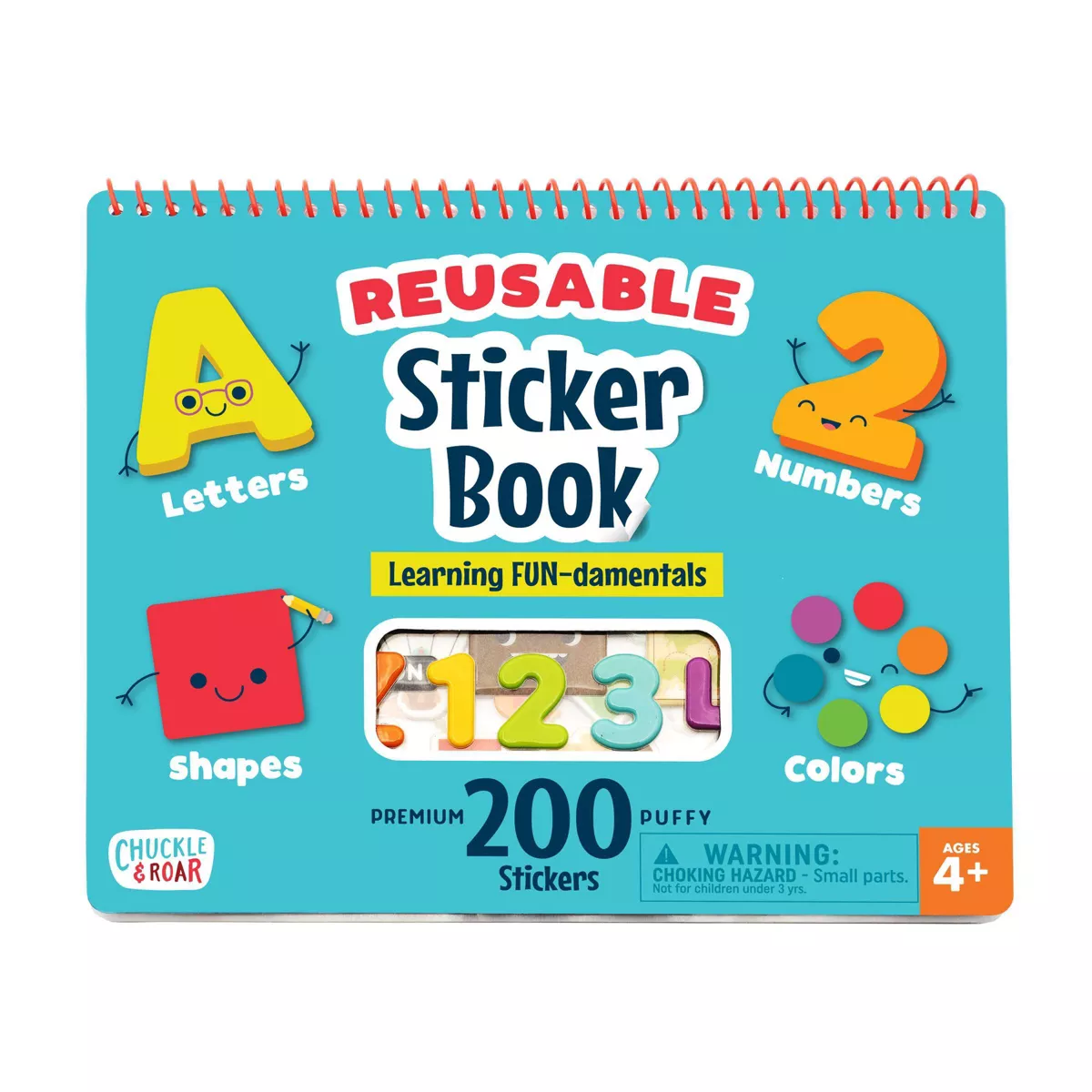 Enjoy learning and playing with the Chuckle & Roar Reusable Sticker Activity Book. It has lots of stickers and fun activities!