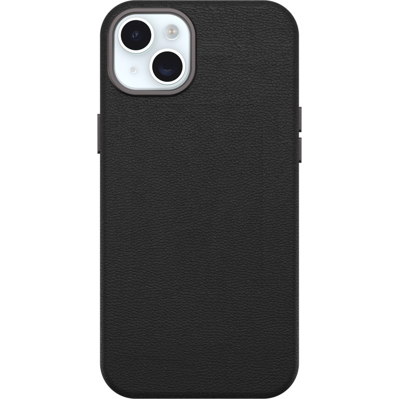 A black cactus leather phone case from OtterBox.