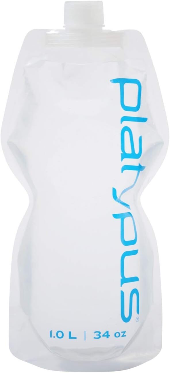 Platypus SoftBottle made in USA, lightweight collapsible design for travel and outdoor use.